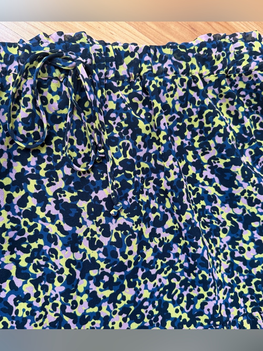 Scotch&Soda Abstract Multicolour Ruffle Mini Skirt Size L - Picture 4 of 7